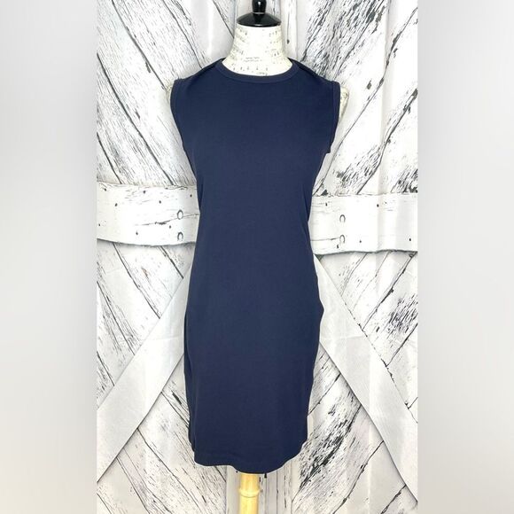 Helmut Lang Sleeveless Dress Knit Navy Size M - Picture 1 of 7